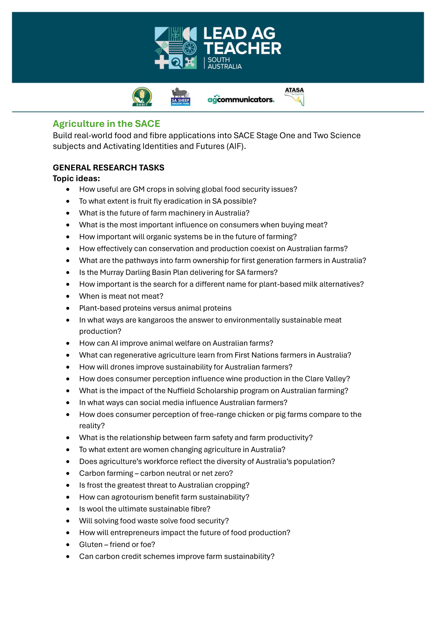 Education Resources – AgCommunicators